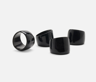 Black Horn Napkin Ring (set of 4)