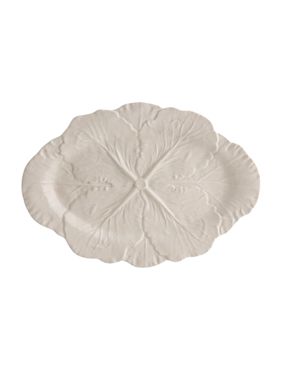 Beige Cabbage Oval Platters