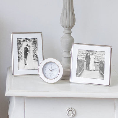 Silver & White Curved Frames