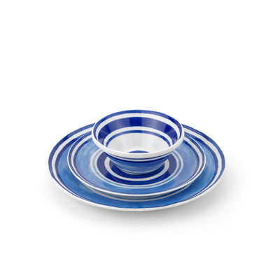 Maze Dessert Plate in Blue