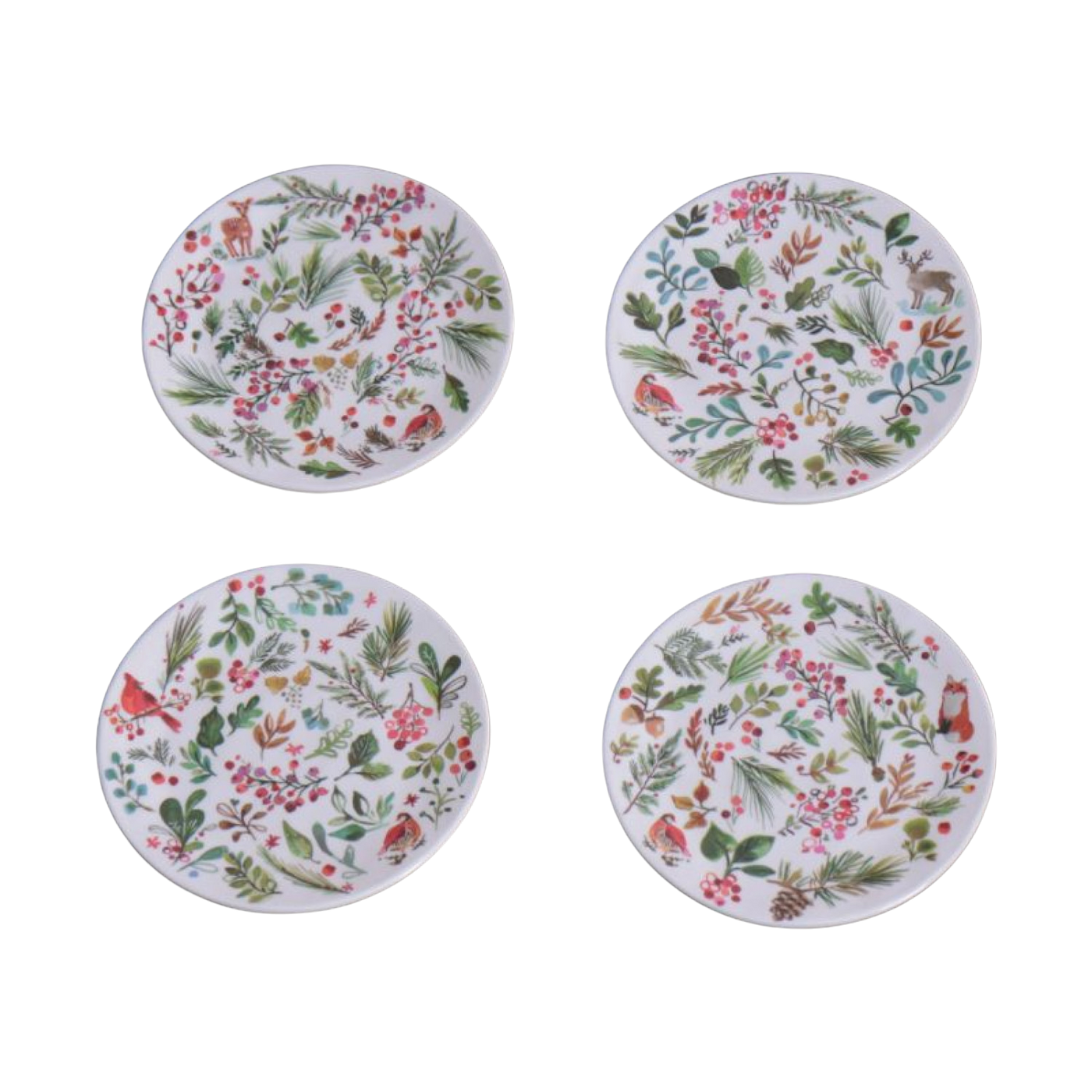 Holiday Cocktail Plates (Set of 4)