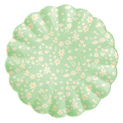 Floral Large Bamboo Plates