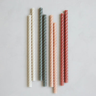 Fancy Taper Candles 18" (Various Colors)