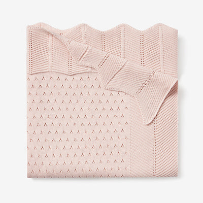 Pointelle Cotton Knit Baby Blanket