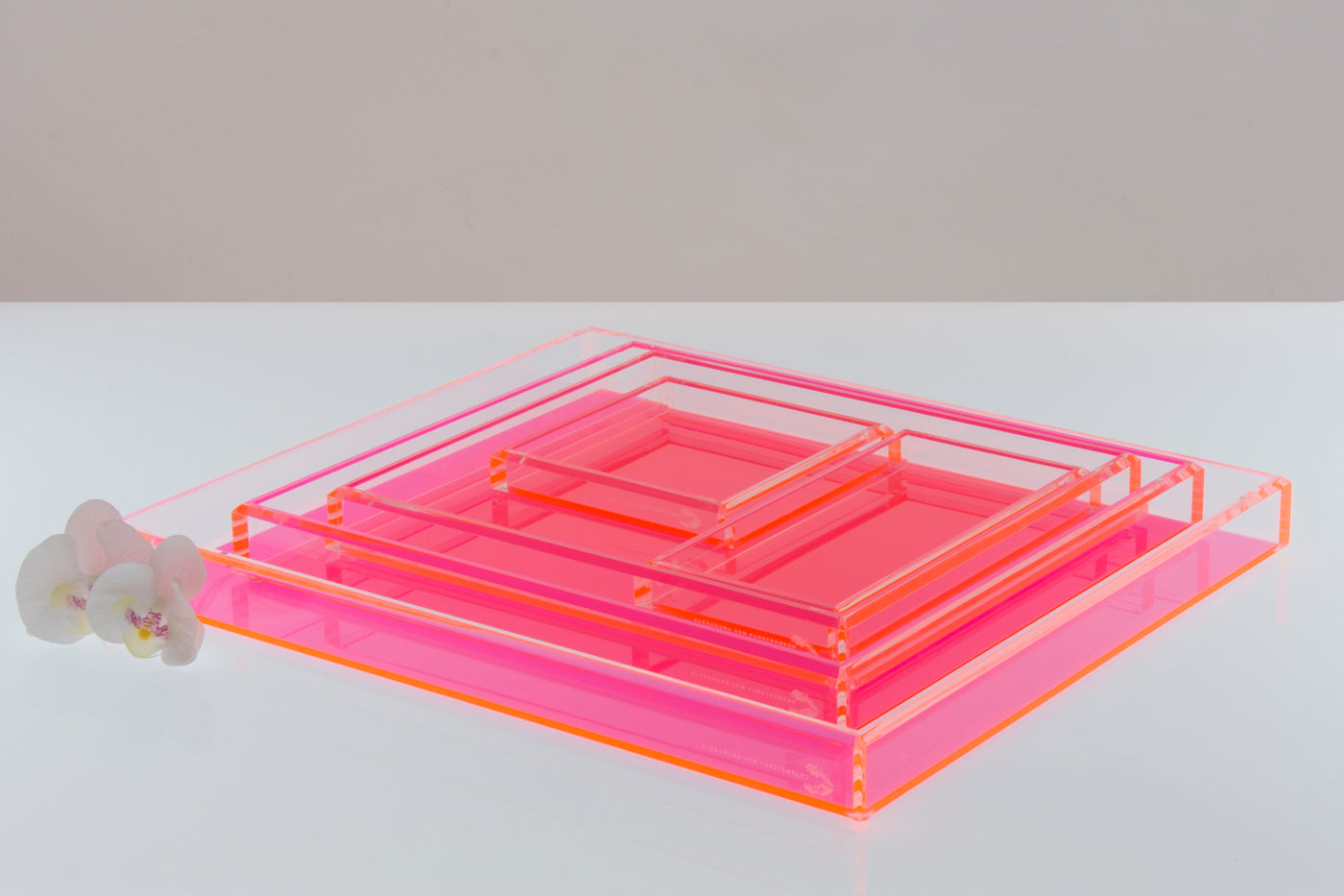 Square Tray in Pink