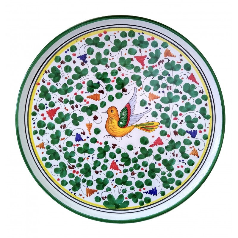 Arabesco Pizza Plate in Green