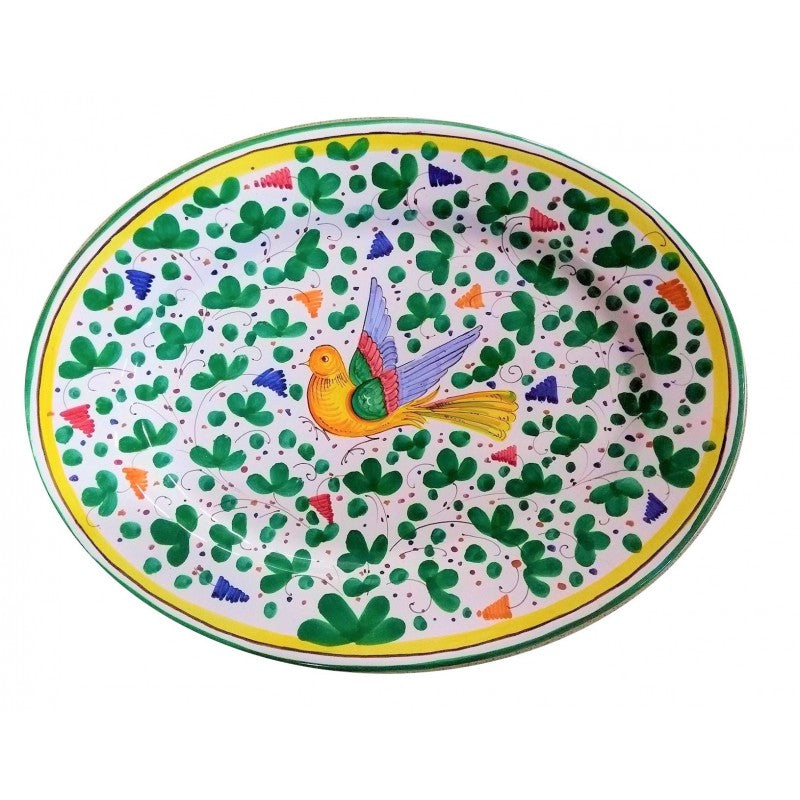 Arabesco Oval Platter in Green