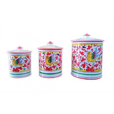 Arabesco Canisters in Red
