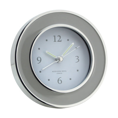 Chiffon & Silver Round Alarm Clock