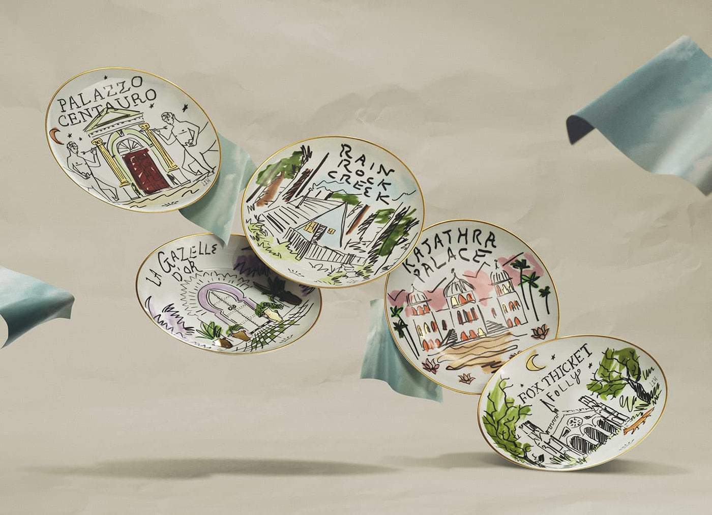 Luke Edward Hall x Ginori Decorative Plate (Various Cities)