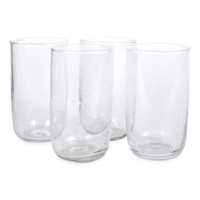 Tall Seeded Glasses in Clear