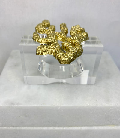 Coral Napkin Rings in Clear