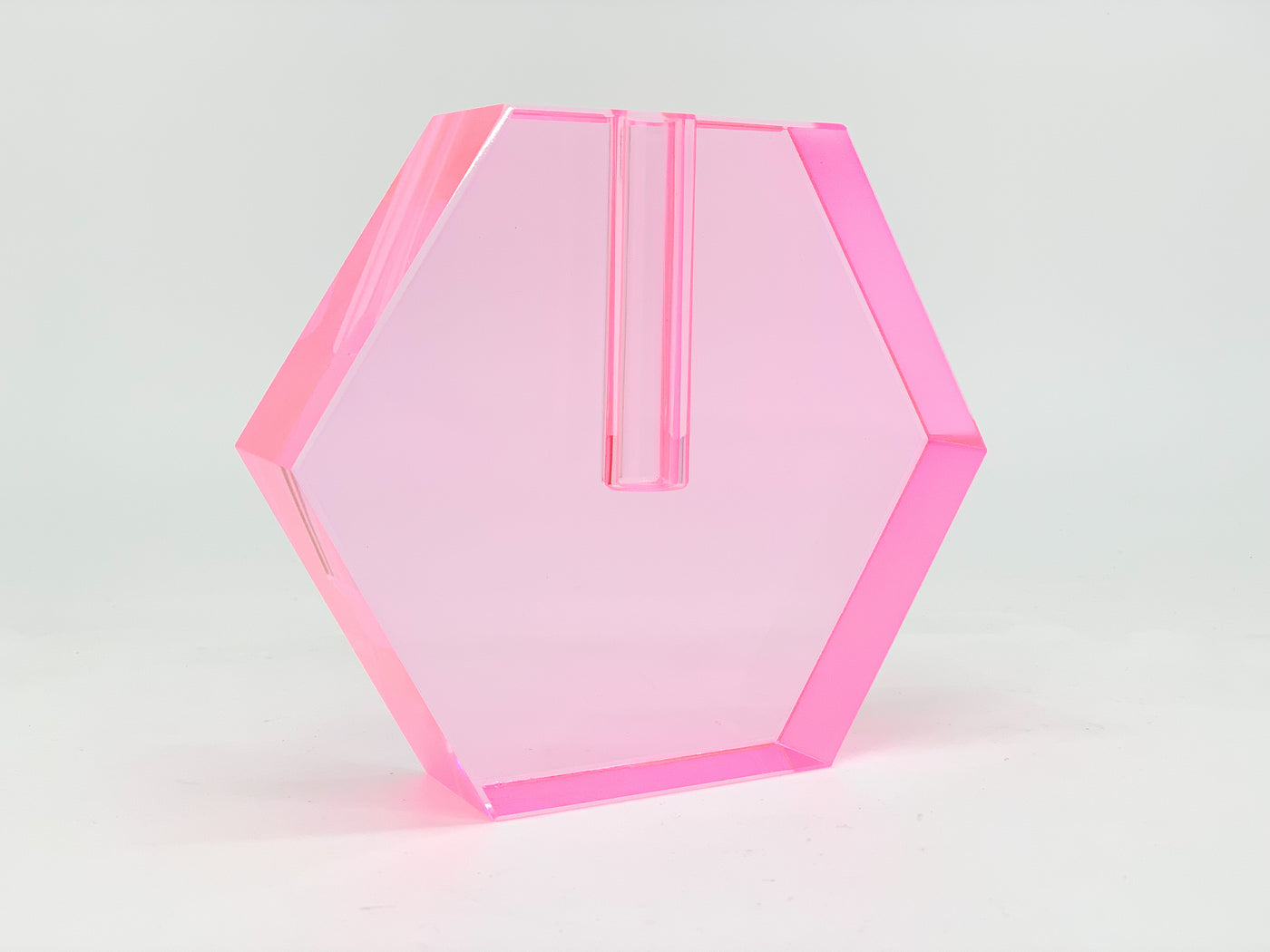 Pink Hexagon Vase