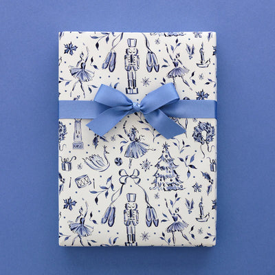 Blue Nutcracker Wrapping Paper