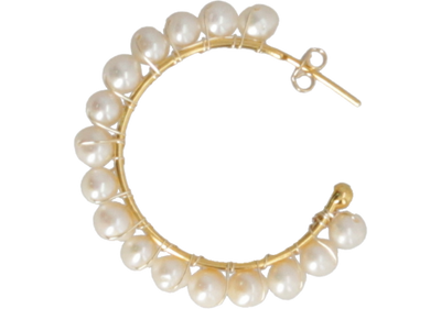 Pearl Hoops (3 sizes)