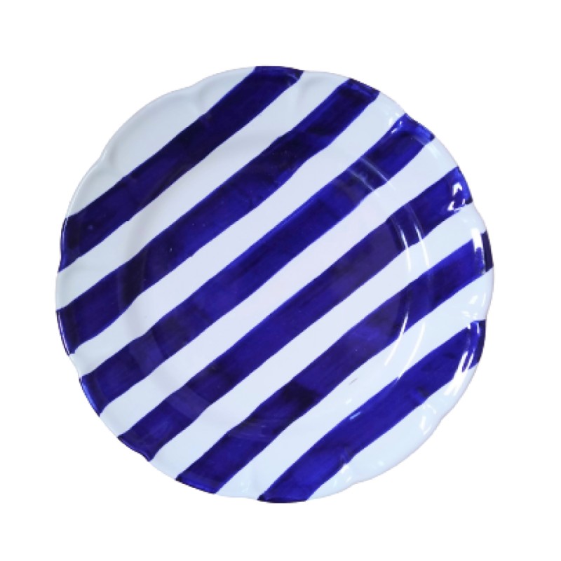 Stripe Plates in Blue