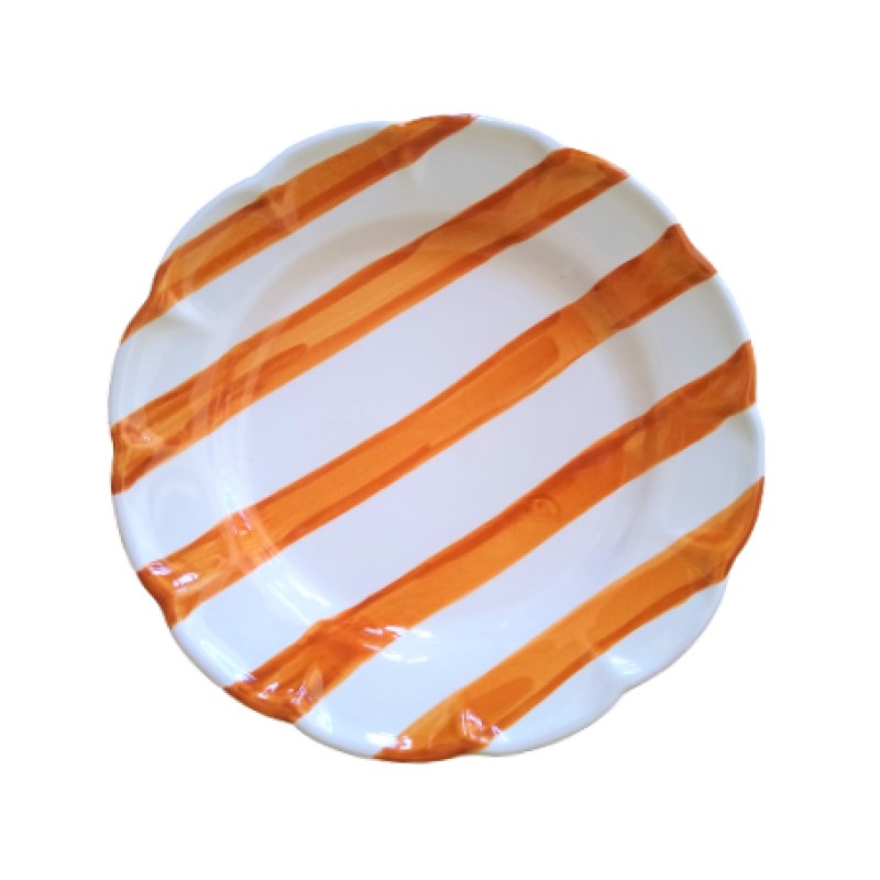 Stripe Plates in Orange