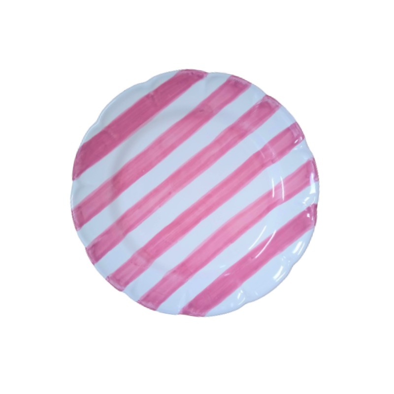 Stripe Plates in Pink