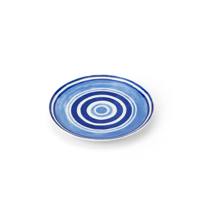 Maze Dessert Plate in Blue