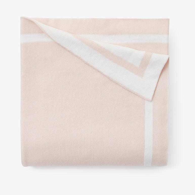Tuxedo Stripe Cotton Knit Baby Blanket