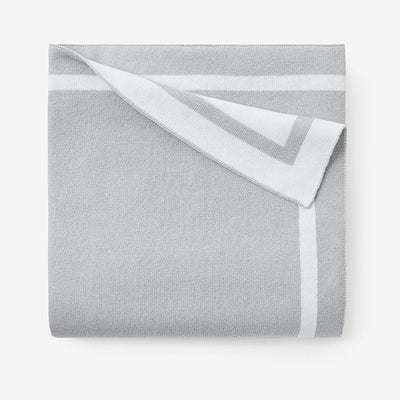 Tuxedo Stripe Cotton Knit Baby Blanket