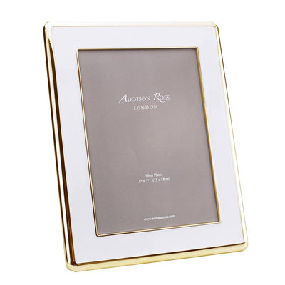 Gold and White Curve Frame