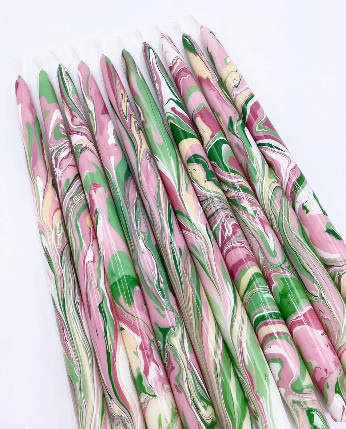 Marble Taper Candles (Various Colors)k