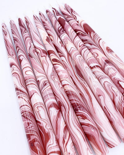 Marble Taper Candles (Various Colors)