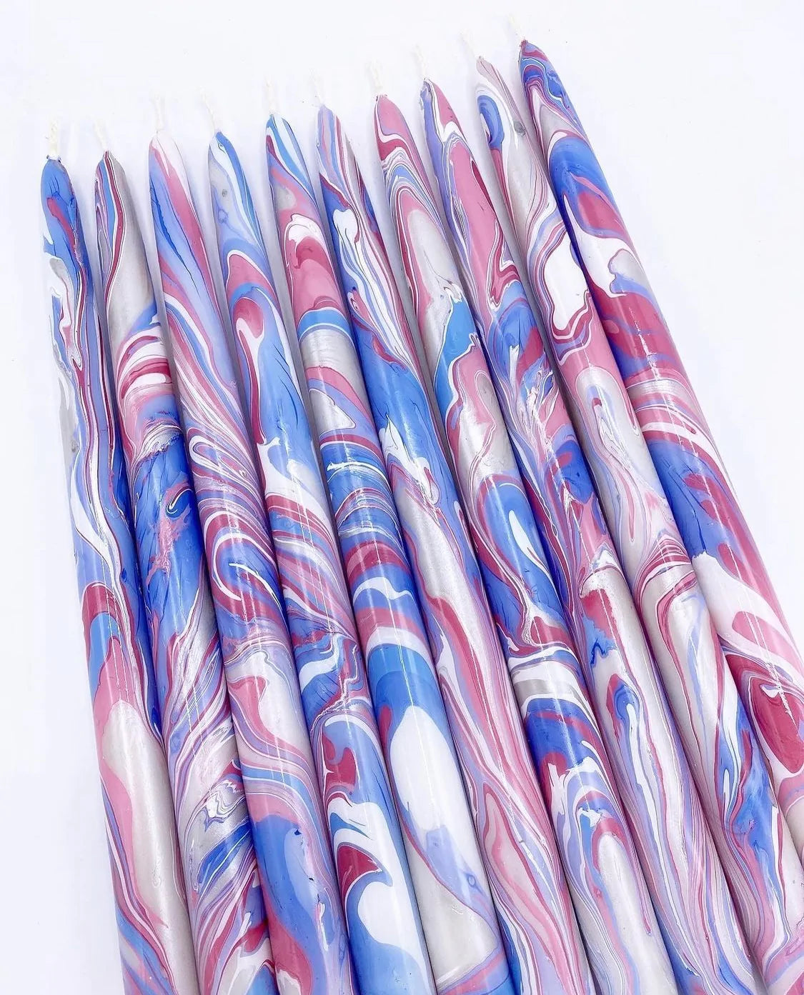 Marble Taper Candles (Various Colors)