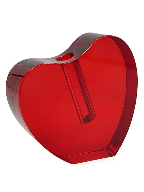 Red Heart Vase