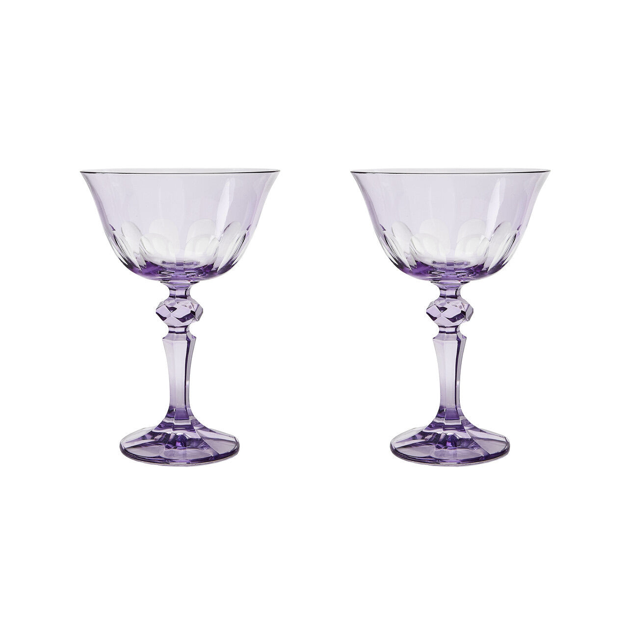 Rialto Coupe Glass in Amethyst