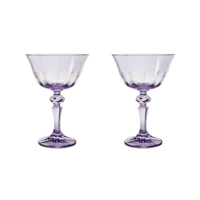 Rialto Coupe Glass in Amethyst