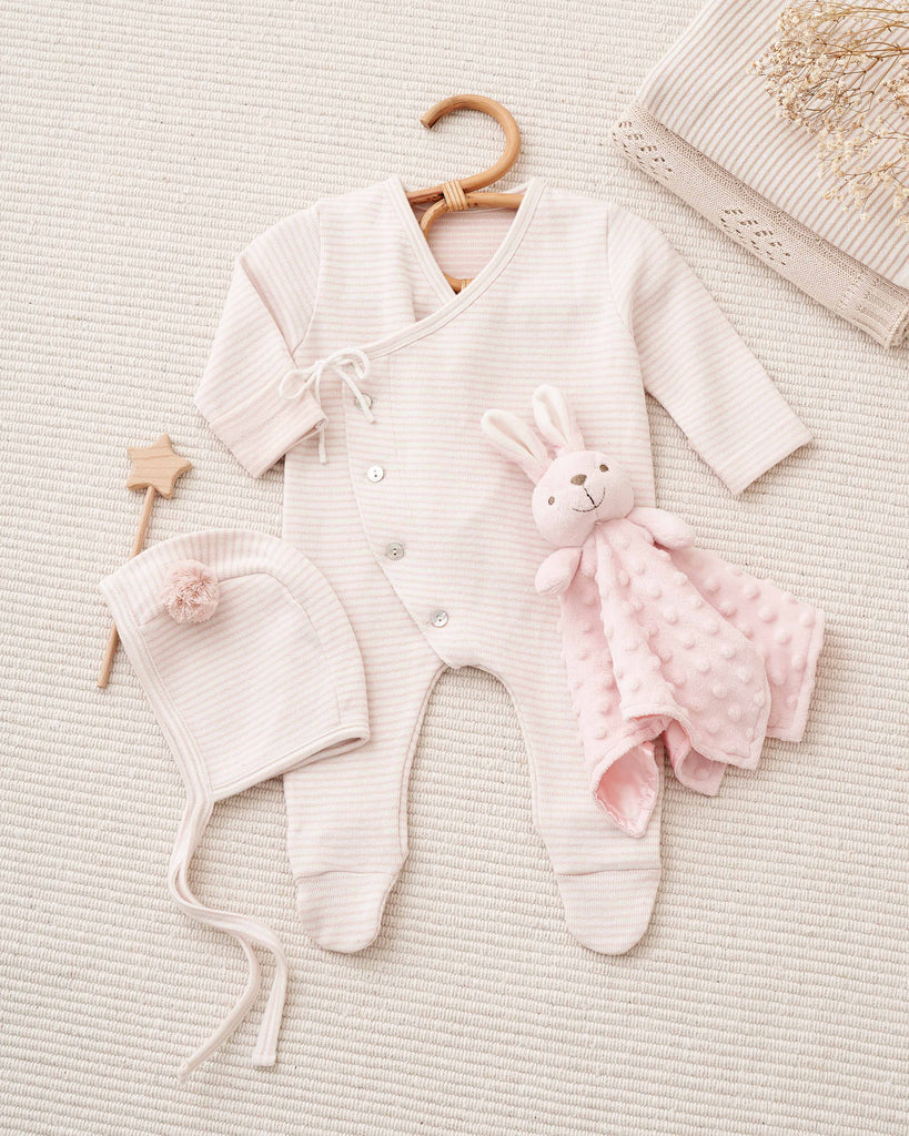 Baby Kimono Jumpsuit & Bonnet