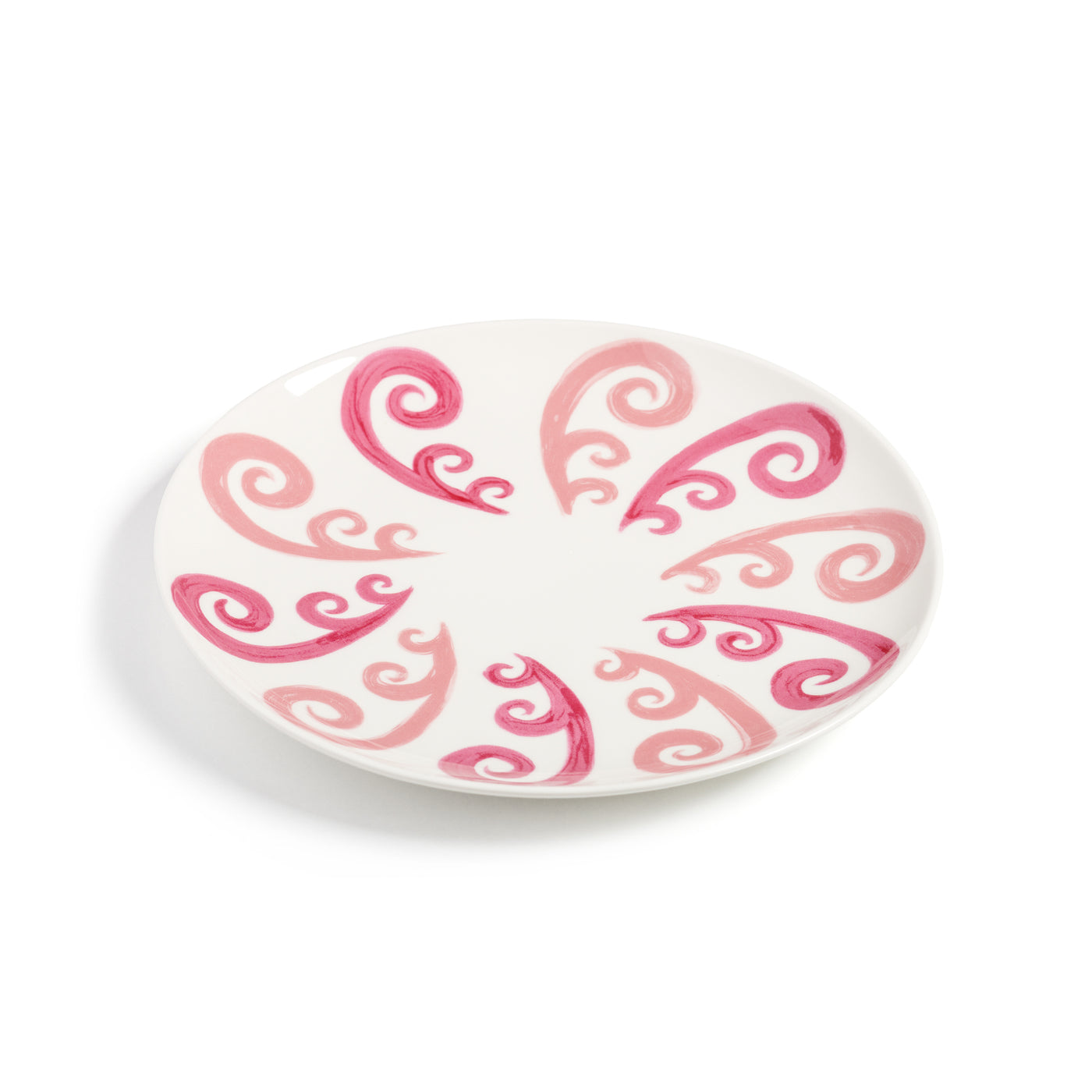 Peacock Dinner Plate in Two Tone Pink
