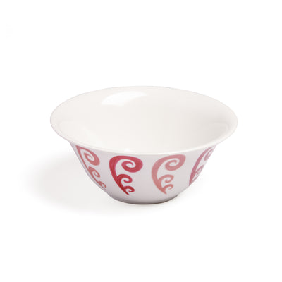 Peacock Salad Bowl in Two Tone Pink