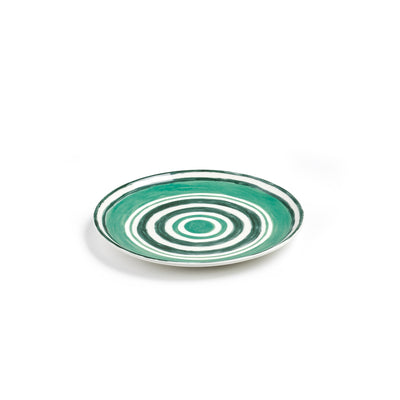 Maze Dessert Plate in Green